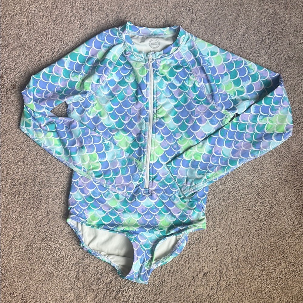 Wonder Nation Blue and Green Rashguard Swimwear